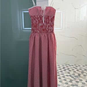 More Tp Come Red Gingham Maxi Dress